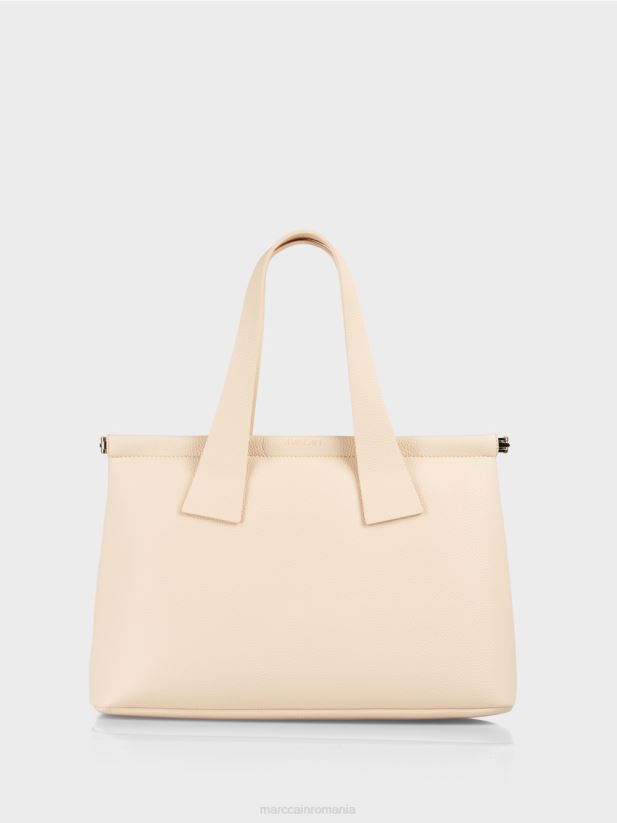 geantă de umăr din nappa artificială cu curea Marc Cain cremă accesorii 4826HH1543