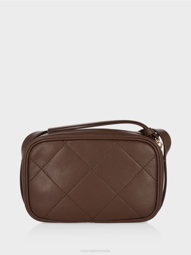 geantă de umăr „regândește împreună”. Marc Cain lemn închis la culoare accesorii 4826HH1504