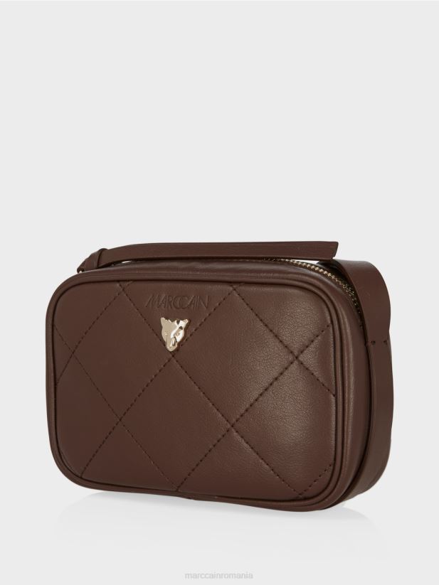 geantă de umăr „regândește împreună”. Marc Cain lemn închis la culoare accesorii 4826HH1504