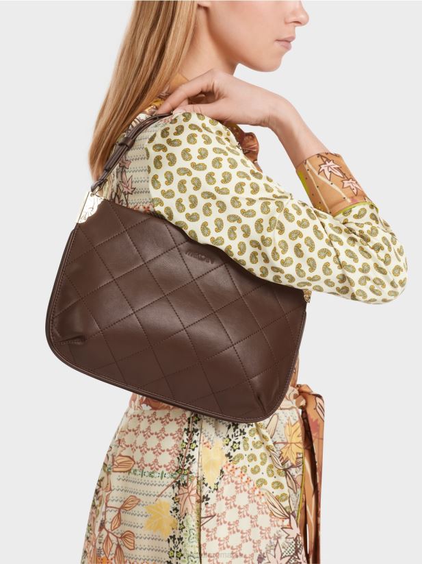 geantă de umăr „regândește împreună”. Marc Cain lemn închis la culoare accesorii 4826HH1505