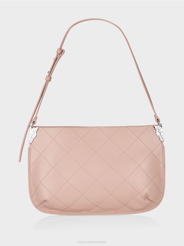 geantă de umăr „regândește împreună”. Marc Cain roz pudra moale accesorii 4826HH1498