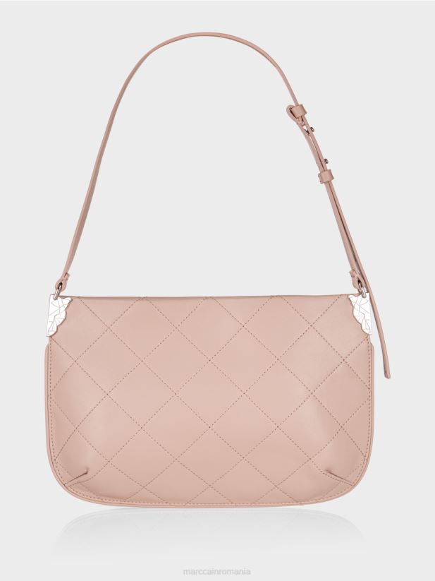 geantă de umăr „regândește împreună”. Marc Cain roz pudra moale accesorii 4826HH1498