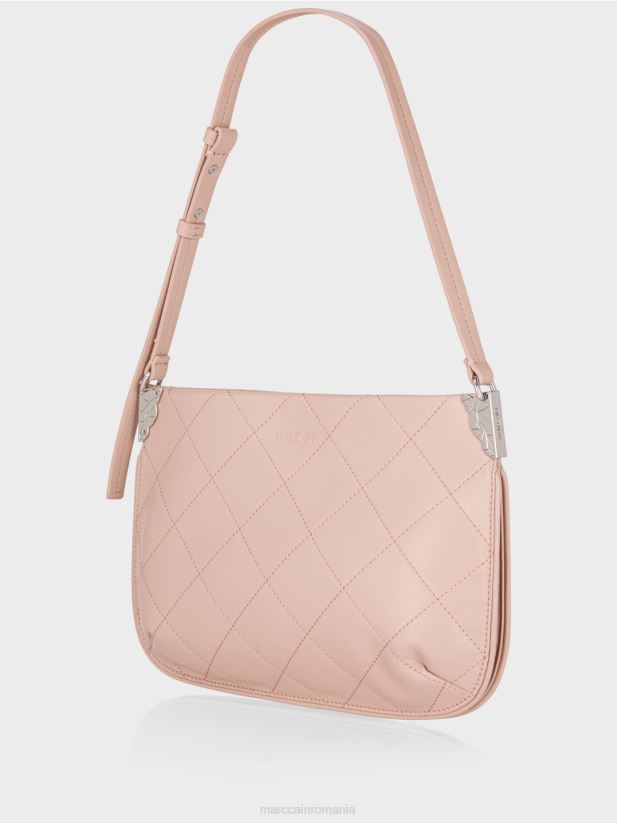 geantă de umăr „regândește împreună”. Marc Cain roz pudra moale accesorii 4826HH1498