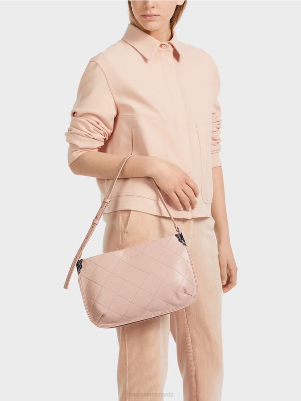 geantă de umăr „regândește împreună”. Marc Cain roz pudra moale accesorii 4826HH1498