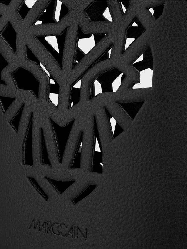 geantă mini „rethink together” cu cap de leopard Marc Cain negru accesorii 4826HH1525