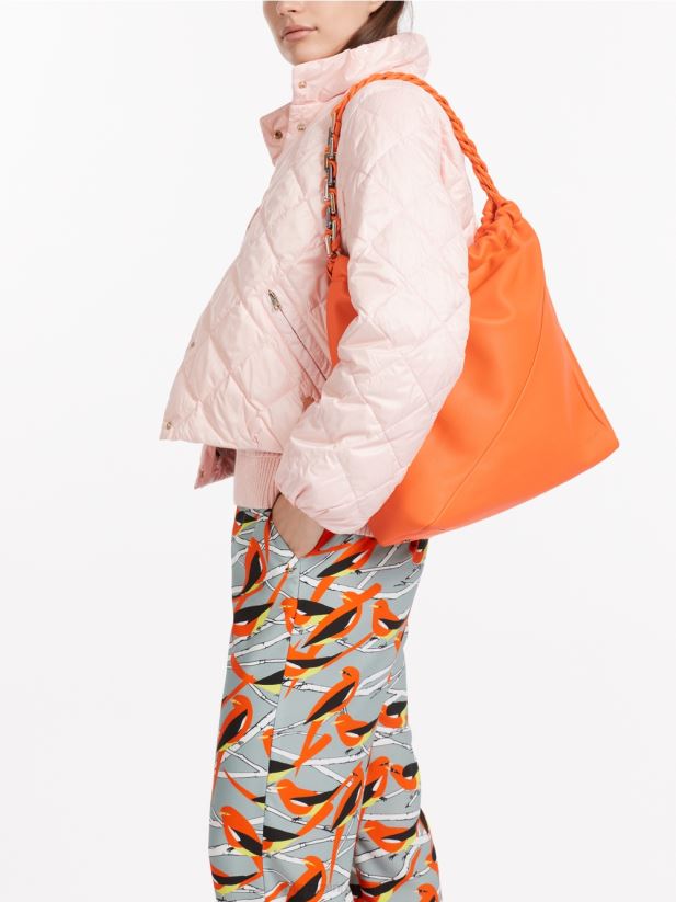 geantă pentru cumpărături în stil husă Marc Cain coral strălucitor accesorii 4826HH1509