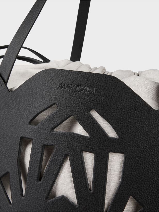 geantă practică „regândește împreună”. Marc Cain negru accesorii 4826HH1523