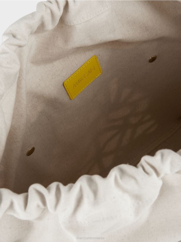 geantă practică „regândește împreună”. Marc Cain verde lamaie accesorii 4826HH1528