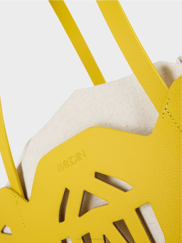 geantă practică „regândește împreună”. Marc Cain verde lamaie accesorii 4826HH1528