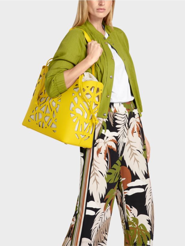 geantă practică „regândește împreună”. Marc Cain verde lamaie accesorii 4826HH1528