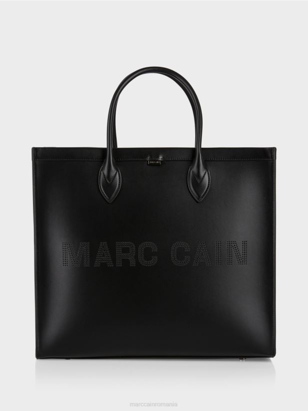 geantă shopper cu inscripții cu logo Marc Cain negru accesorii 4826HH1512