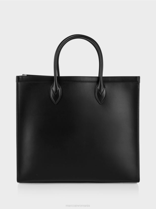 geantă shopper cu inscripții cu logo Marc Cain negru accesorii 4826HH1512