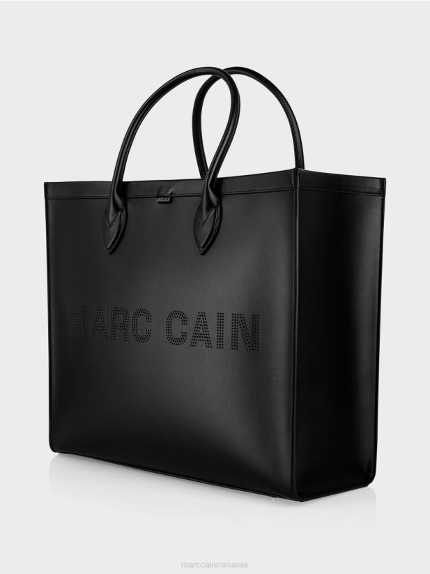 geantă shopper cu inscripții cu logo Marc Cain negru accesorii 4826HH1512