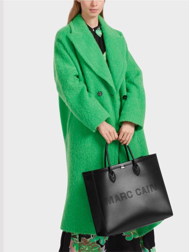 geantă shopper cu inscripții cu logo Marc Cain negru accesorii 4826HH1512