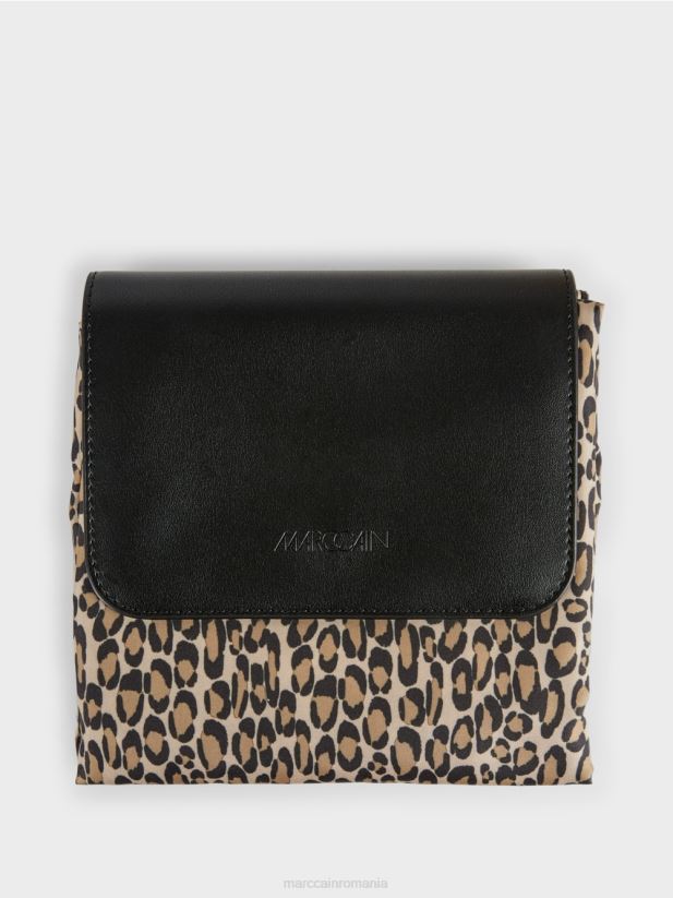 geantă shopper „rethink together” cu imprimeu Marc Cain cafea moale accesorii 4826HH1507