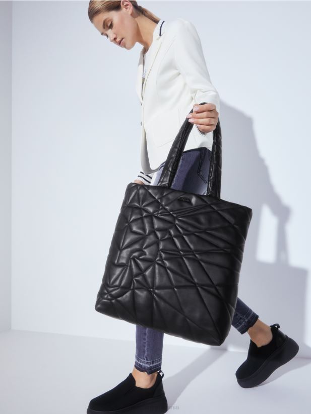 geantă tote cu matlasare 3d Marc Cain negru accesorii 4826HH1548