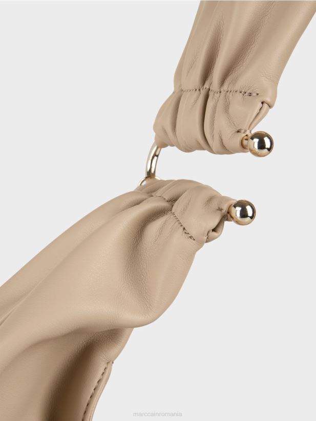 geantă tote cu închidere cu clapă Marc Cain nisip adânc accesorii 4826HH1522