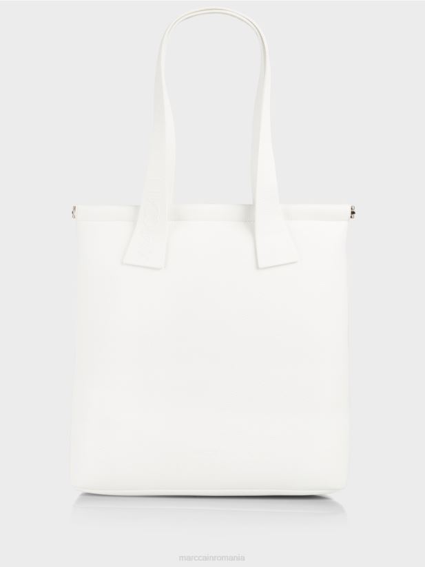 geantă tote din nappa artificială Marc Cain aproape alb accesorii 4826HH1547
