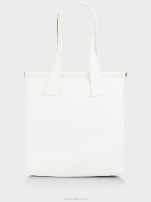 geantă tote din nappa artificială Marc Cain aproape alb accesorii 4826HH1547