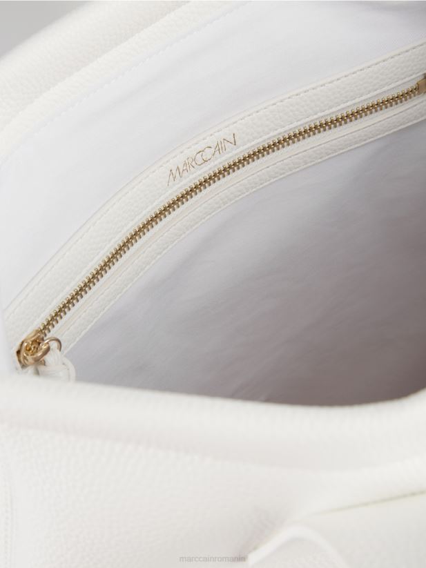 geantă tote din nappa artificială Marc Cain aproape alb accesorii 4826HH1547
