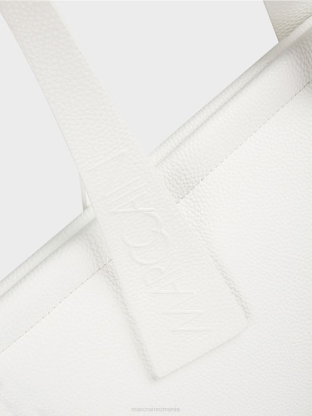geantă tote din nappa artificială Marc Cain aproape alb accesorii 4826HH1547