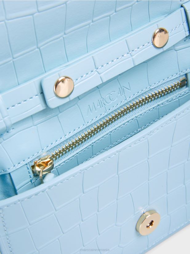 geanta de umar cu inel decorativ Marc Cain albastru atmosferic accesorii 4826HH1536