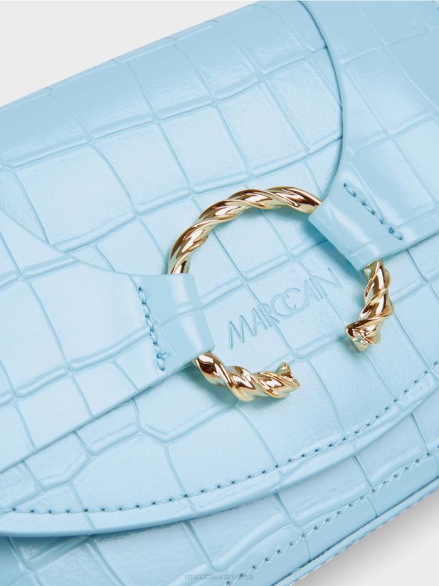 geanta de umar cu inel decorativ Marc Cain albastru atmosferic accesorii 4826HH1536