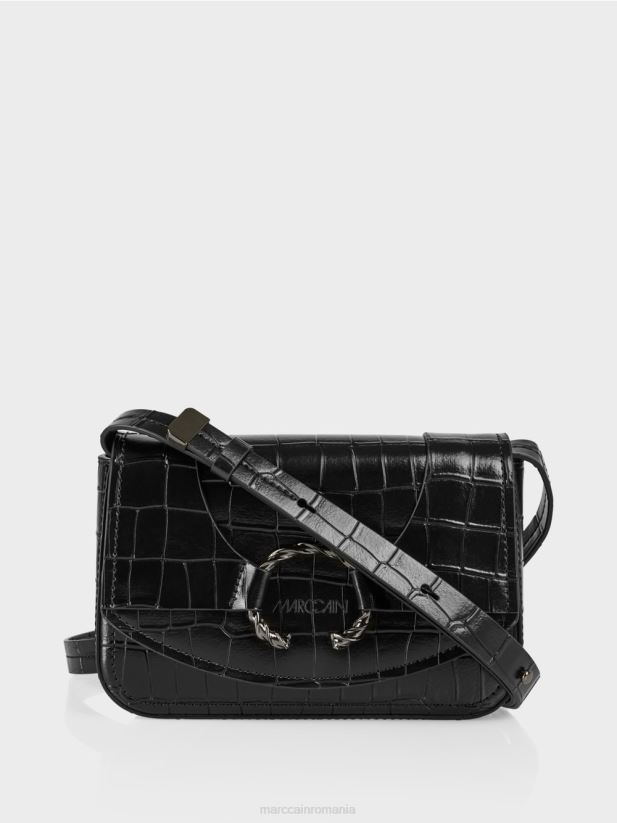 geanta de umar cu inel decorativ Marc Cain negru accesorii 4826HH1542