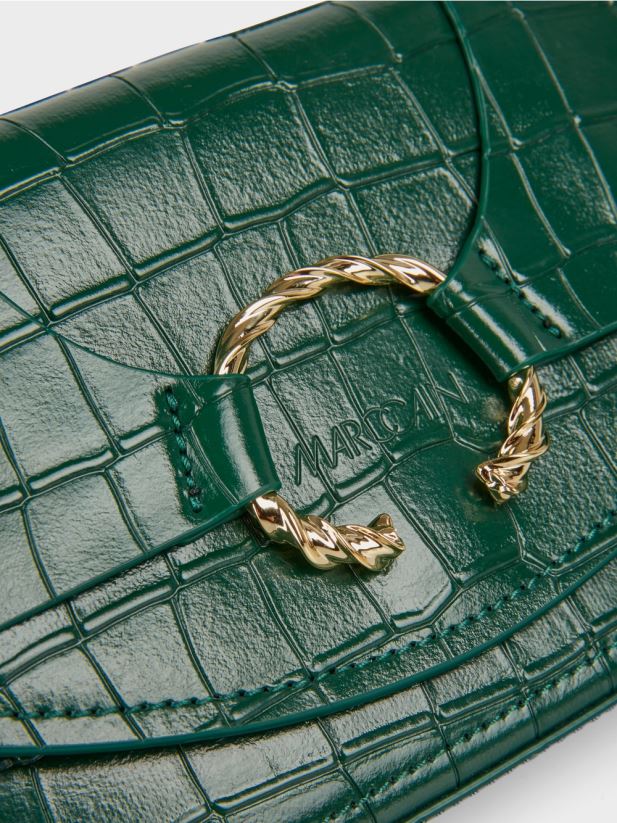 geanta de umar cu inel decorativ Marc Cain padure intunecata accesorii 4826HH1540