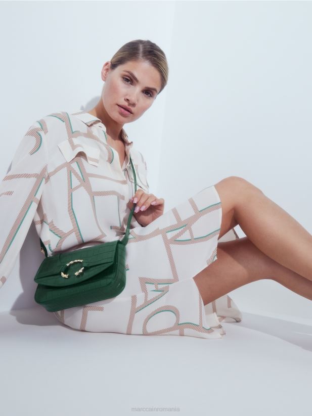 geanta de umar cu inel decorativ Marc Cain padure intunecata accesorii 4826HH1540