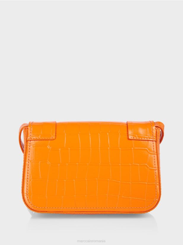 geanta de umar cu inel decorativ Marc Cain portocaliu limpede accesorii 4826HH1544