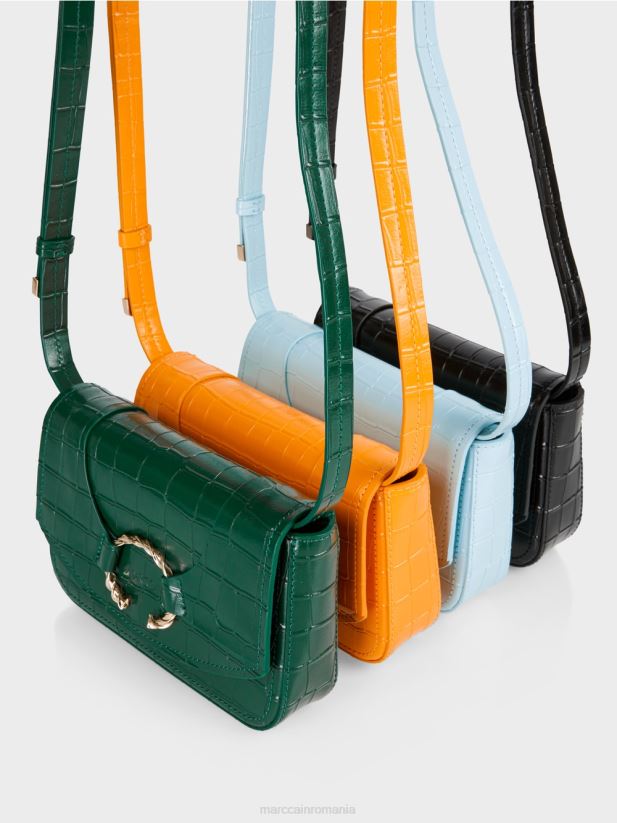 geanta de umar cu inel decorativ Marc Cain portocaliu limpede accesorii 4826HH1544