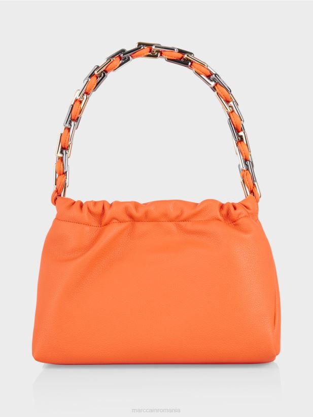 geanta de umar cu maner decorativ Marc Cain coral strălucitor accesorii 4826HH1513
