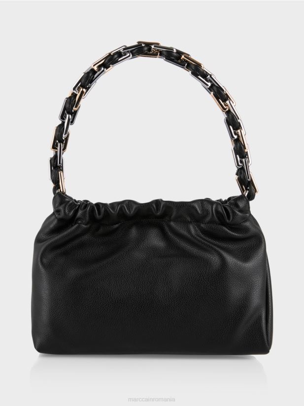 geanta de umar cu maner decorativ Marc Cain negru accesorii 4826HH1516