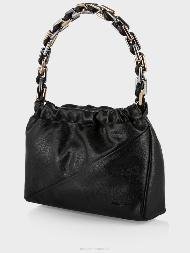 geanta de umar cu maner decorativ Marc Cain negru accesorii 4826HH1516