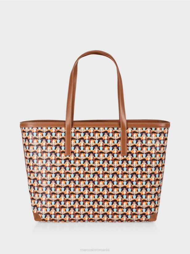 geanta tote cu geanta detasabila Marc Cain portocaliu limpede accesorii 4826HH1546