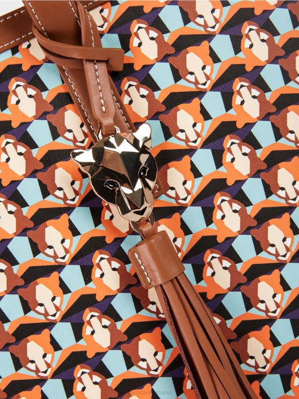 geanta tote cu geanta detasabila Marc Cain portocaliu limpede accesorii 4826HH1546