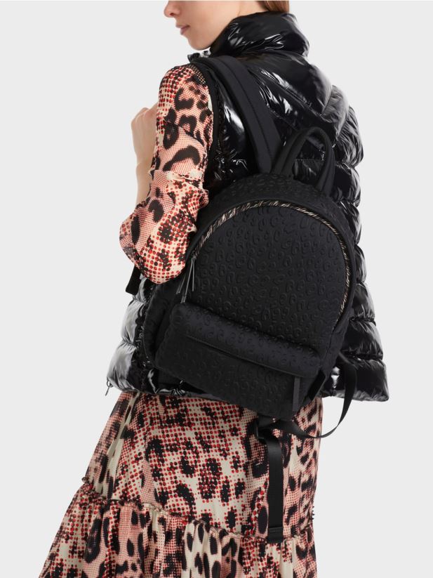 rucsac din material techno Marc Cain negru accesorii 4826HH1510