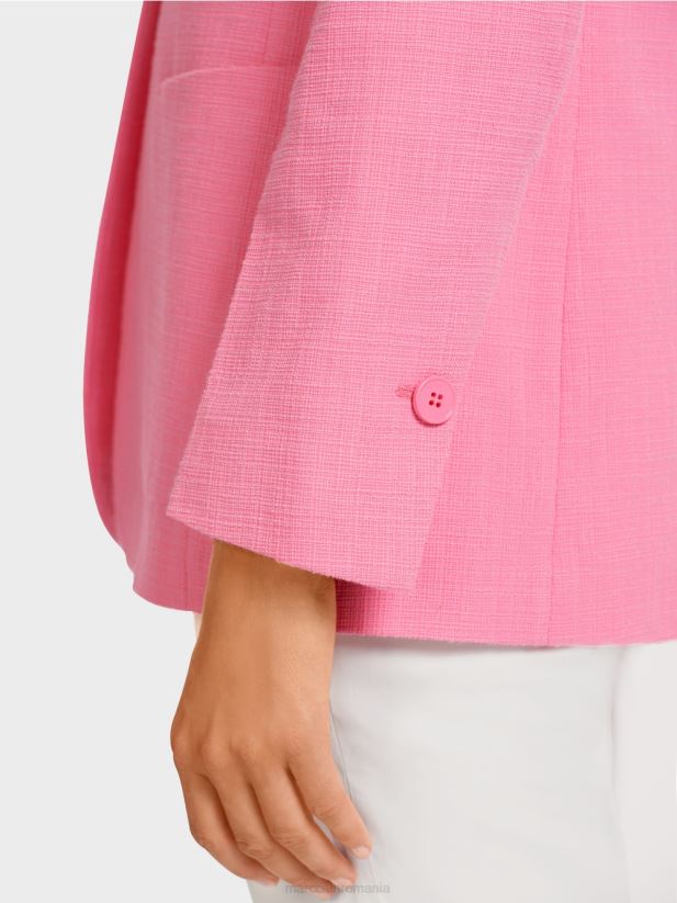 blazer cu aspect de in Marc Cain roz aprins îmbrăcăminte 4826HH196