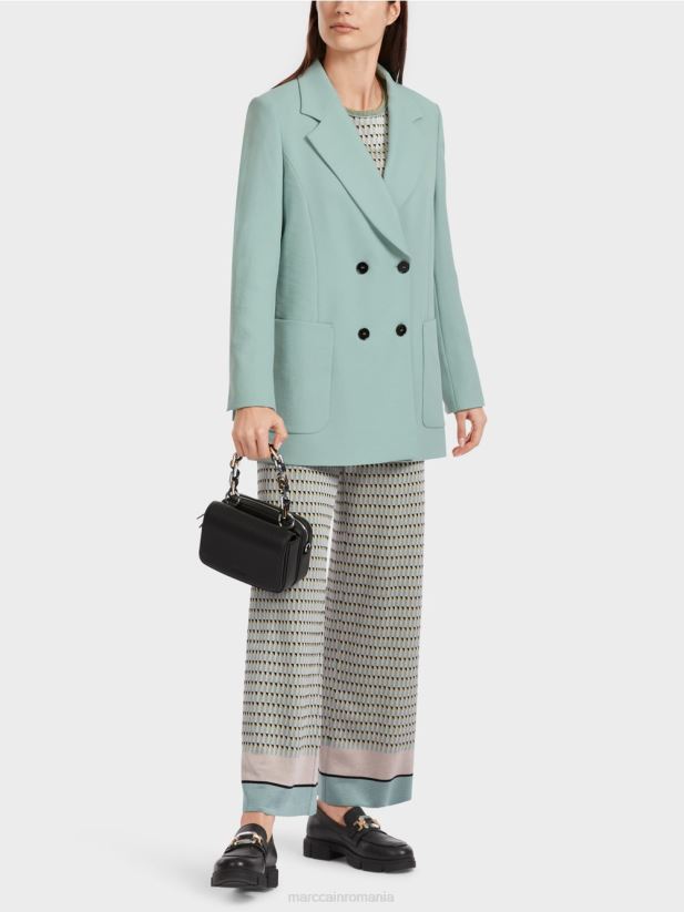 blazer cu aspect sifonat Marc Cain albastru închis la cer îmbrăcăminte 4826HH169 blazer cu aspect sifonat Marc Cain albastru închis la cer îmbrăcăminte 4826HH169