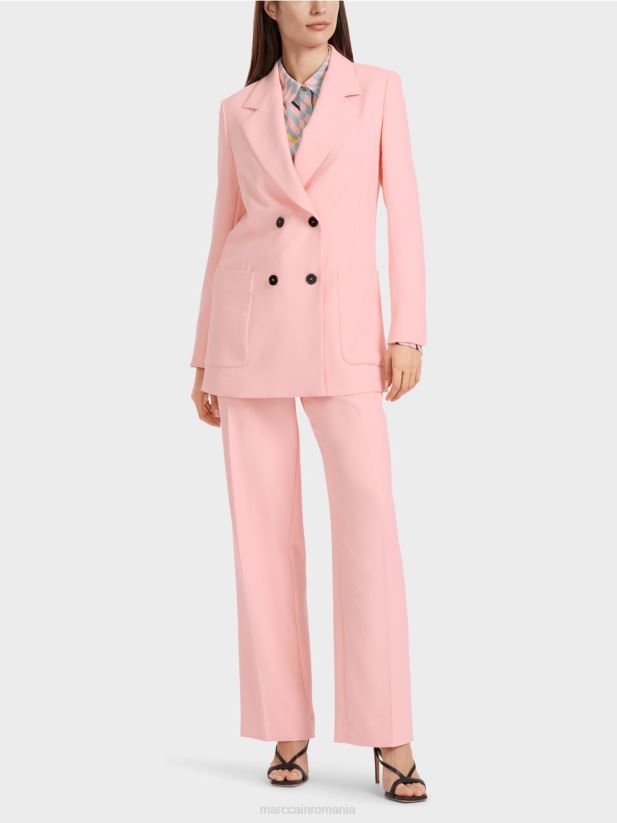 blazer cu aspect sifonat Marc Cain roz pudra moale îmbrăcăminte 4826HH173 blazer cu aspect sifonat Marc Cain roz pudra moale îmbrăcăminte 4826HH173
