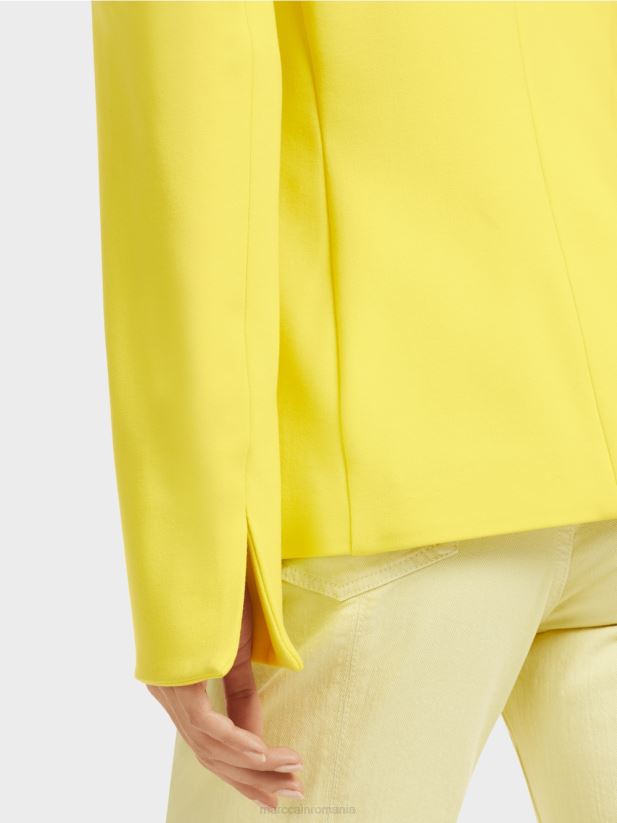 blazer cu cusături prințesă Marc Cain lămâie moale îmbrăcăminte 4826HH172