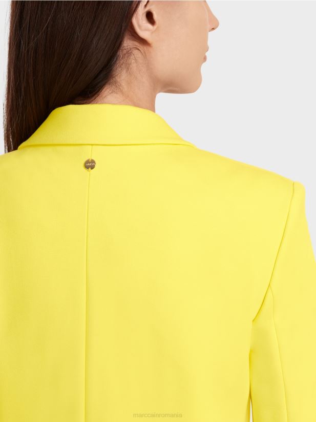 blazer cu cusături prințesă Marc Cain lămâie moale îmbrăcăminte 4826HH172