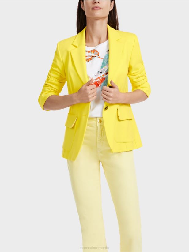 blazer cu cusături prințesă Marc Cain lămâie moale îmbrăcăminte 4826HH172