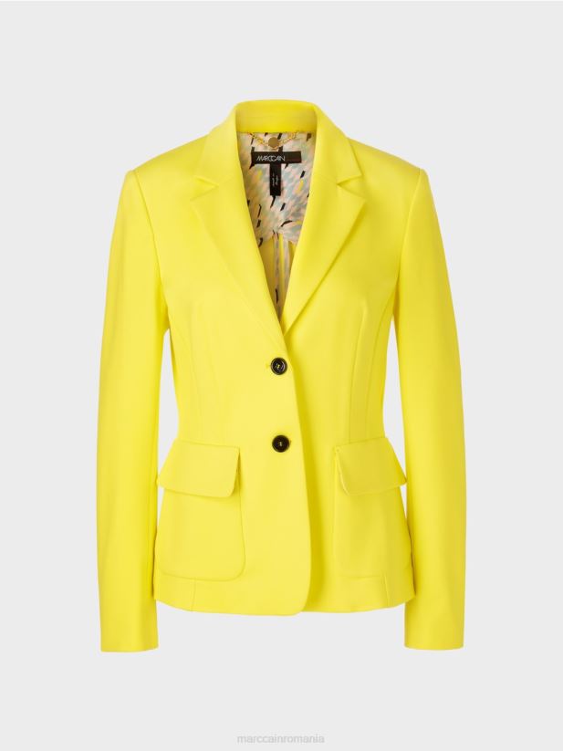blazer cu cusături prințesă Marc Cain lămâie moale îmbrăcăminte 4826HH172