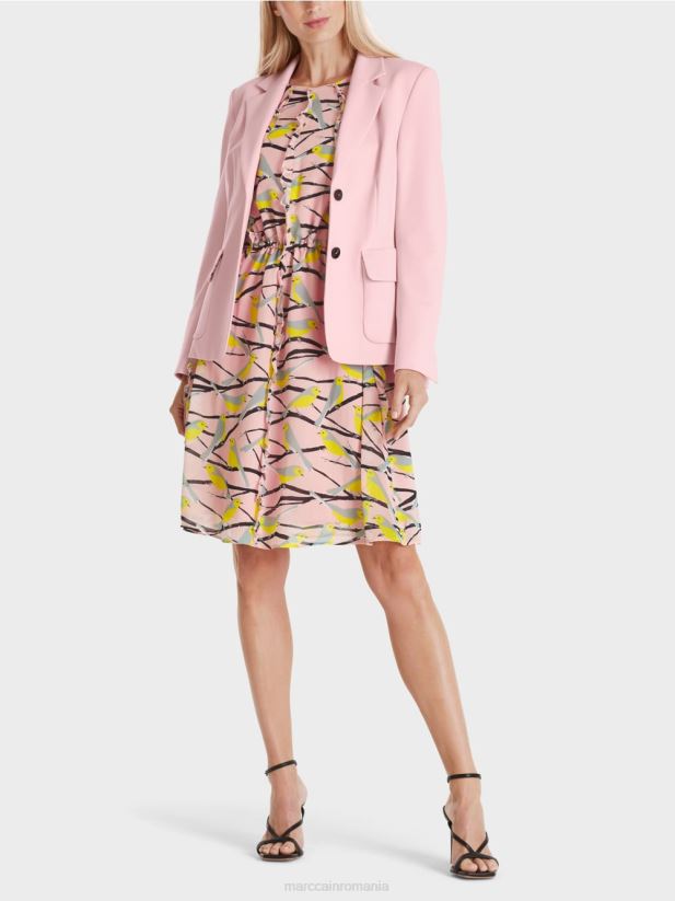 blazer cu cusături prințesă Marc Cain roz pudra moale îmbrăcăminte 4826HH171