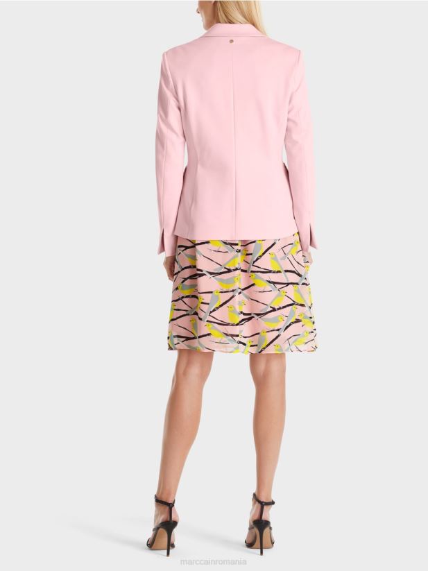 blazer cu cusături prințesă Marc Cain roz pudra moale îmbrăcăminte 4826HH171