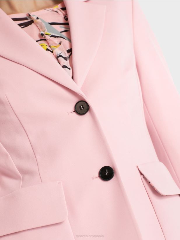 blazer cu cusături prințesă Marc Cain roz pudra moale îmbrăcăminte 4826HH171