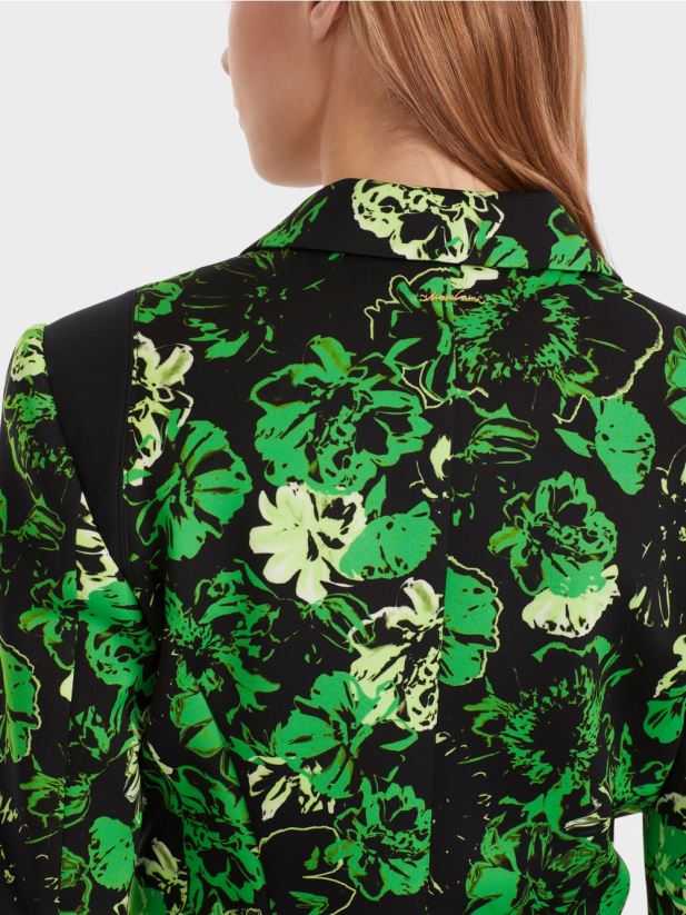 blazer cu design floral Marc Cain verde măr închis îmbrăcăminte 4826HH151