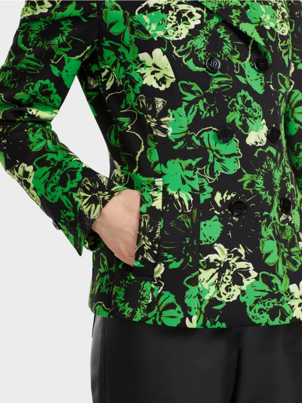blazer cu design floral Marc Cain verde măr închis îmbrăcăminte 4826HH151